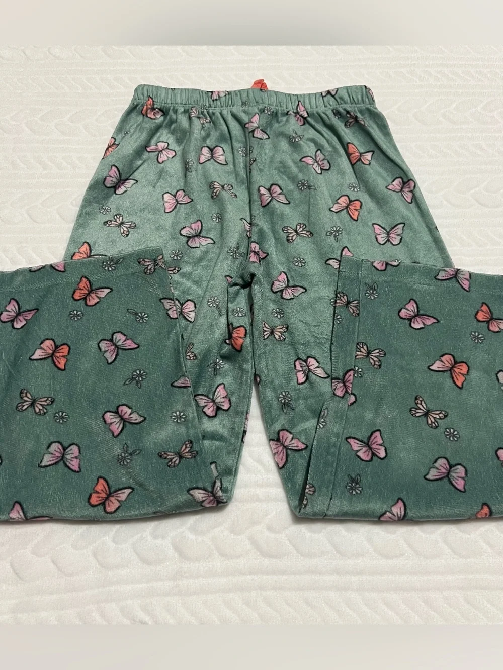 💗 Wonder Nation‎ - Girls Green Butterfly Print Pajama Bottoms